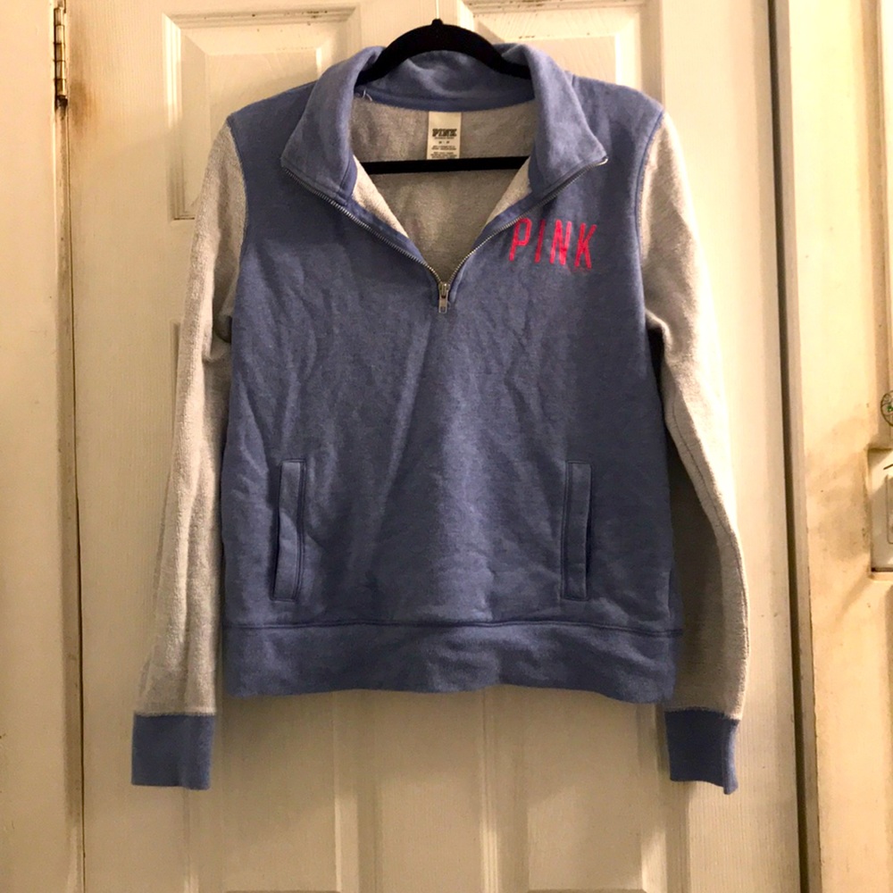Pink Half Zip Sweatshirt